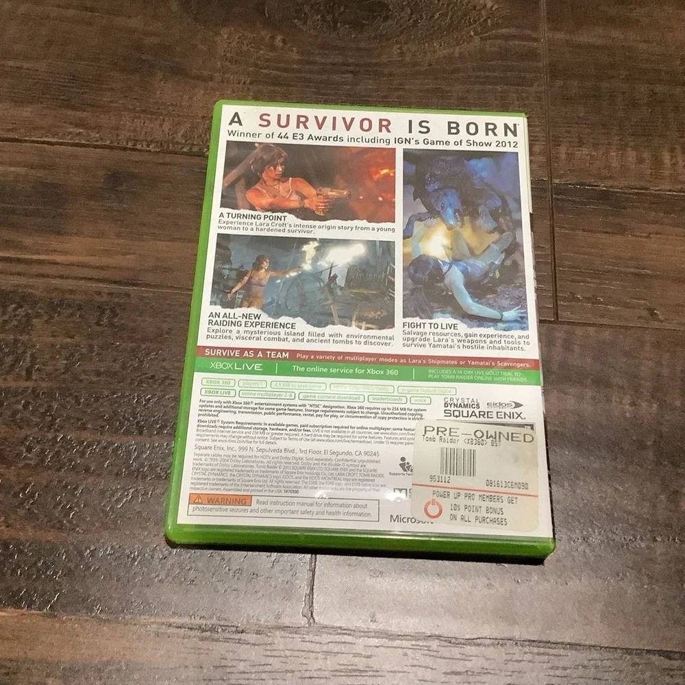 Tomb Raider Xbox 360 Video Game CIB